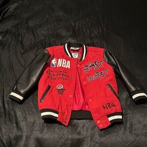 NBAxCottonOnKids leather sleeve varsity jackets boys 3-4 years